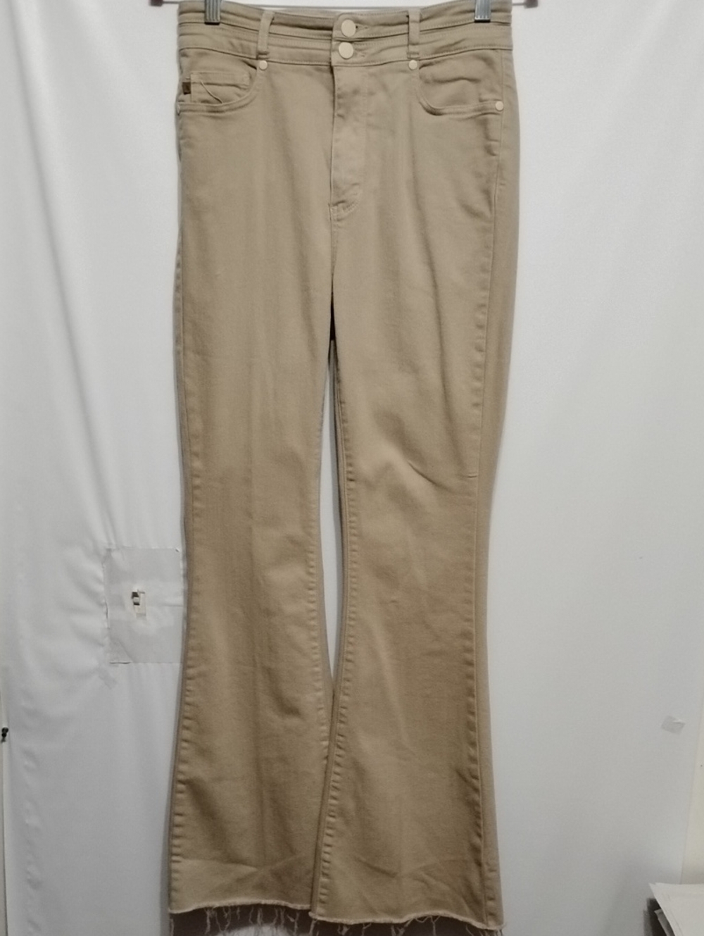 Judy Blue Tan High-Rise Flare Jeans
